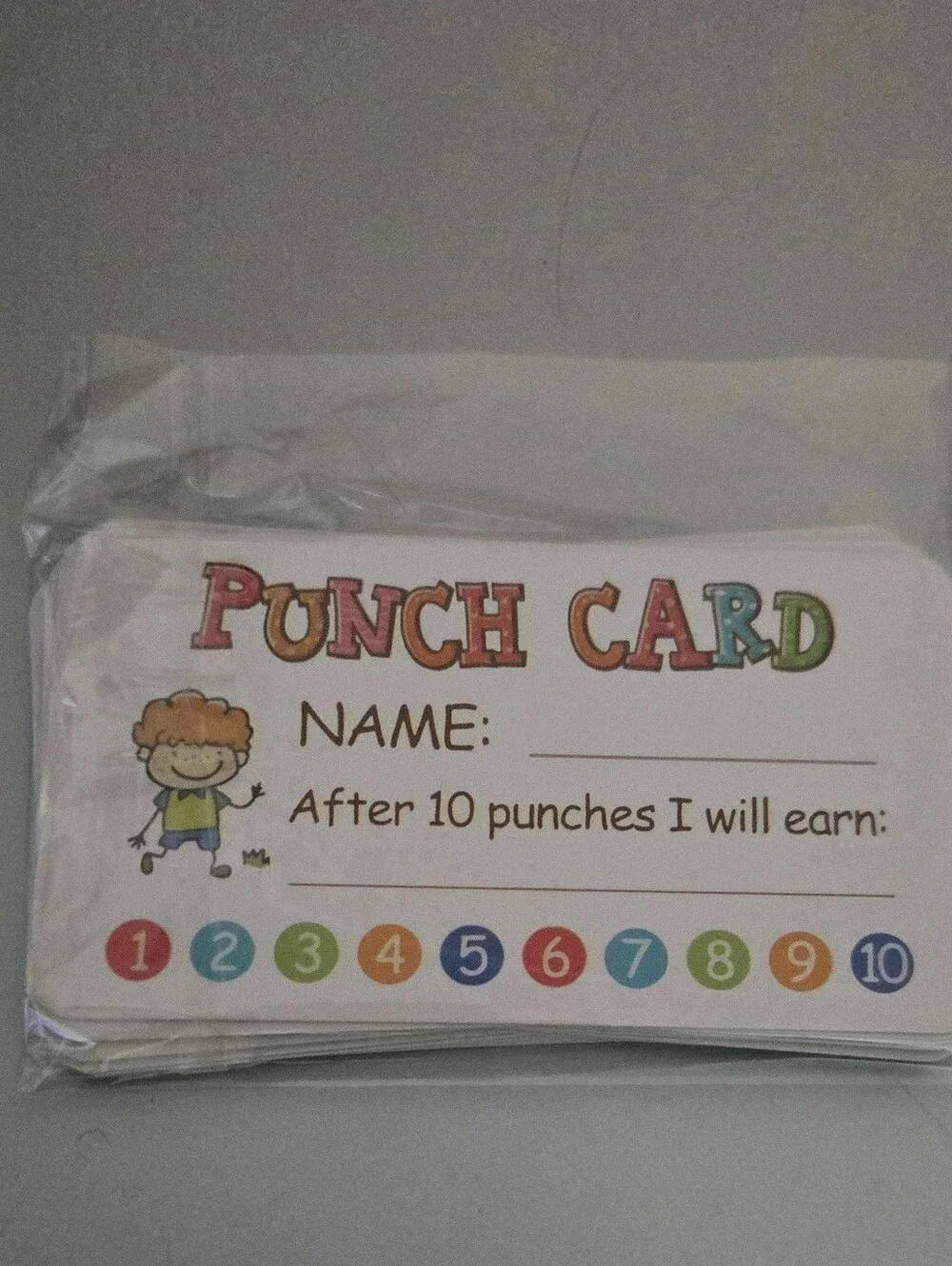 24 Punch Card Activity Cards for Kids